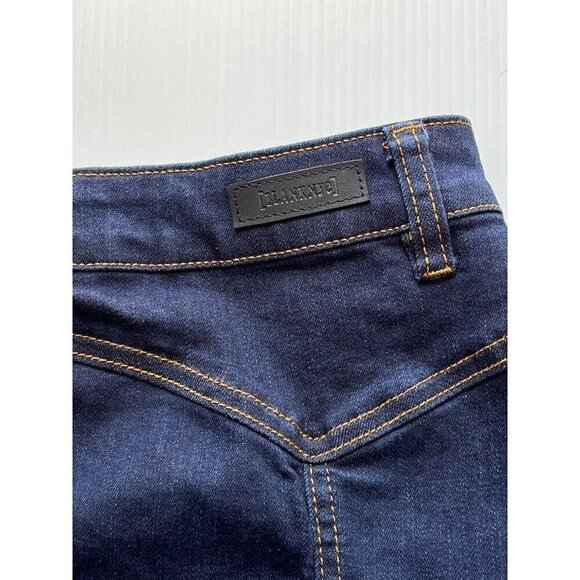 Blank NYC Womens Blue Denim Button Flared Mini Jean Skirt Size 28 - Picture 8 of 8